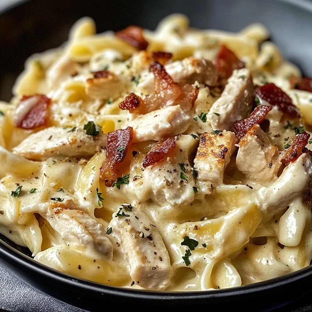 Creamy Chicken Bacon Ranch Pasta