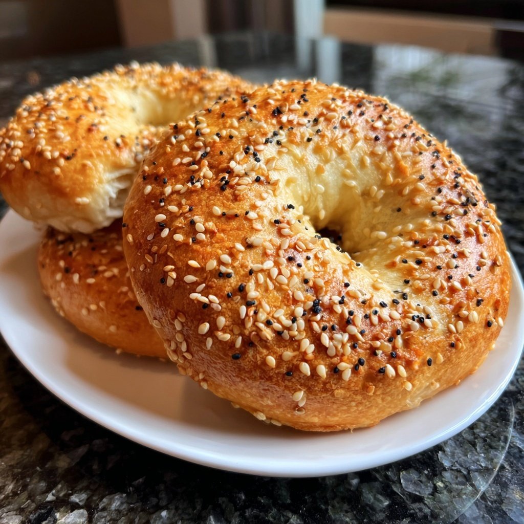 Soft Air Fryer Yogurt Bagels