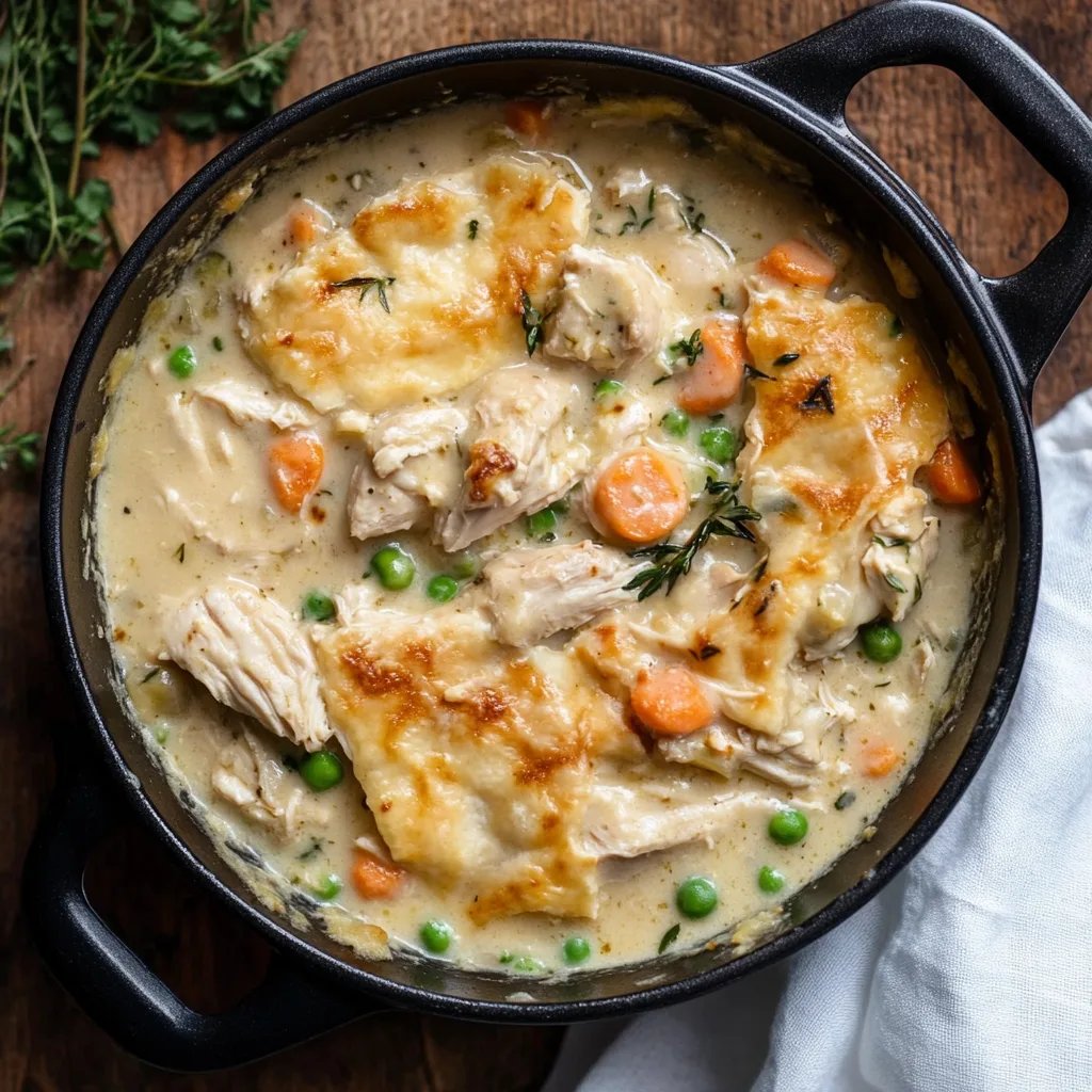 Crustless Chicken Pot Pie Recipe (One Pot + Healthy)