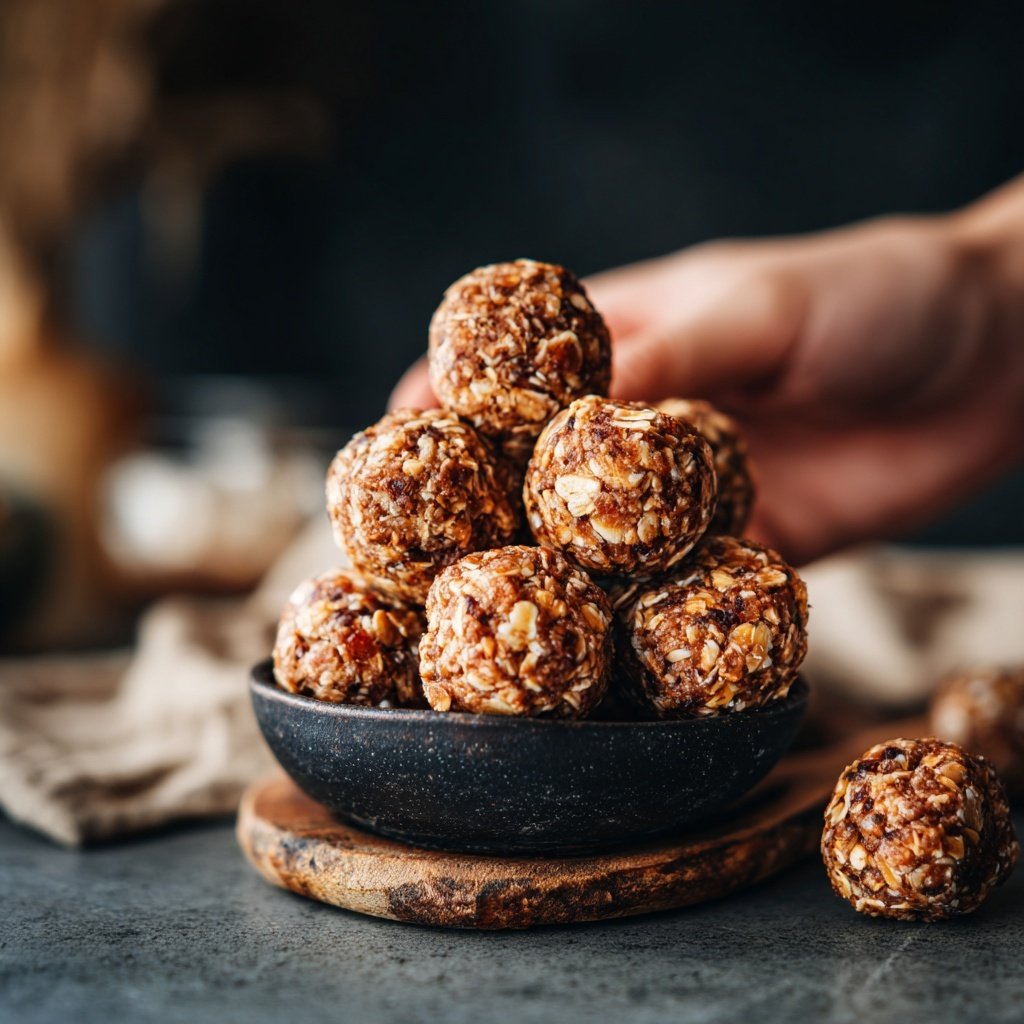 Healthy Snack Energy Balls With Oats