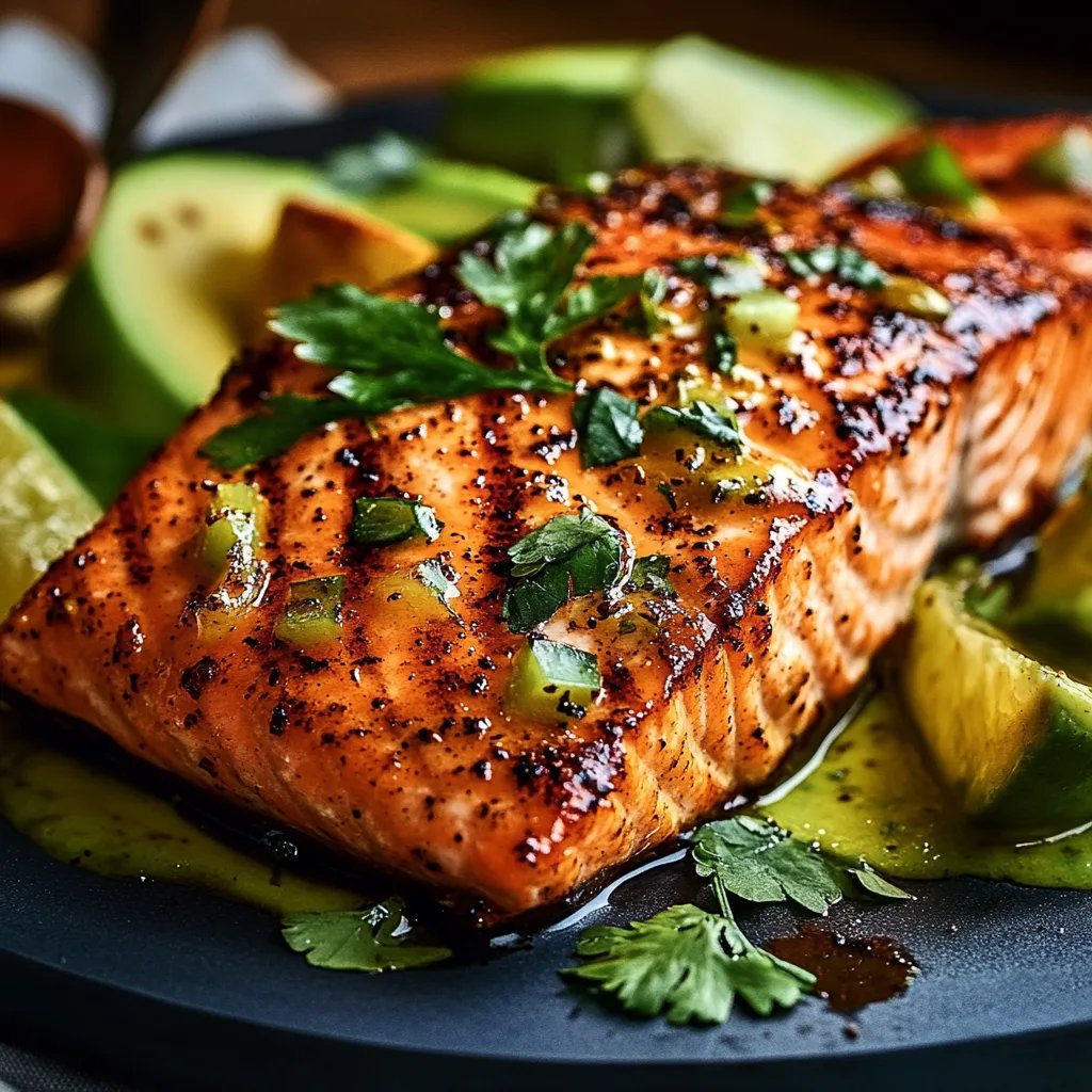 Baked Cajun Salmon with Avocado