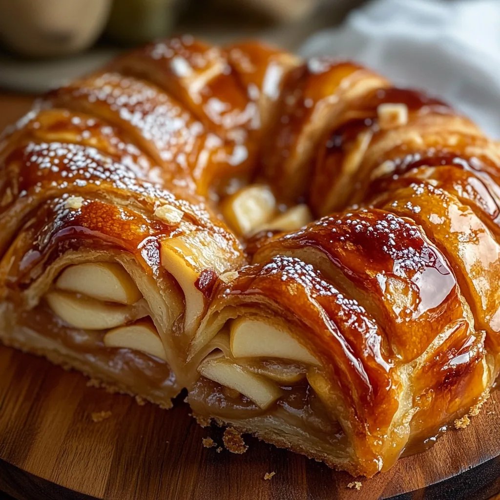 Cozy Apple Kringle with Vanilla Glaze