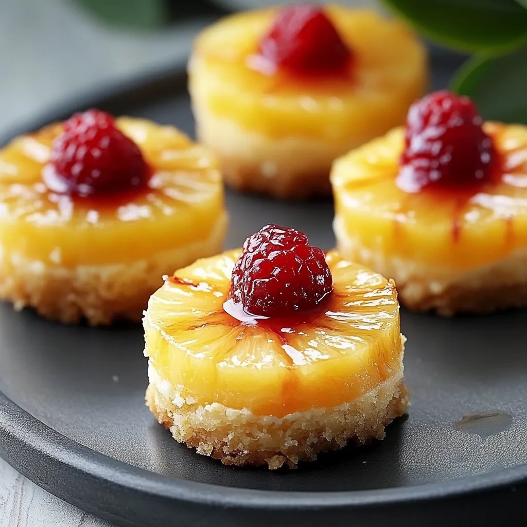 Mini Pineapple Upside-Down Cheesecakes