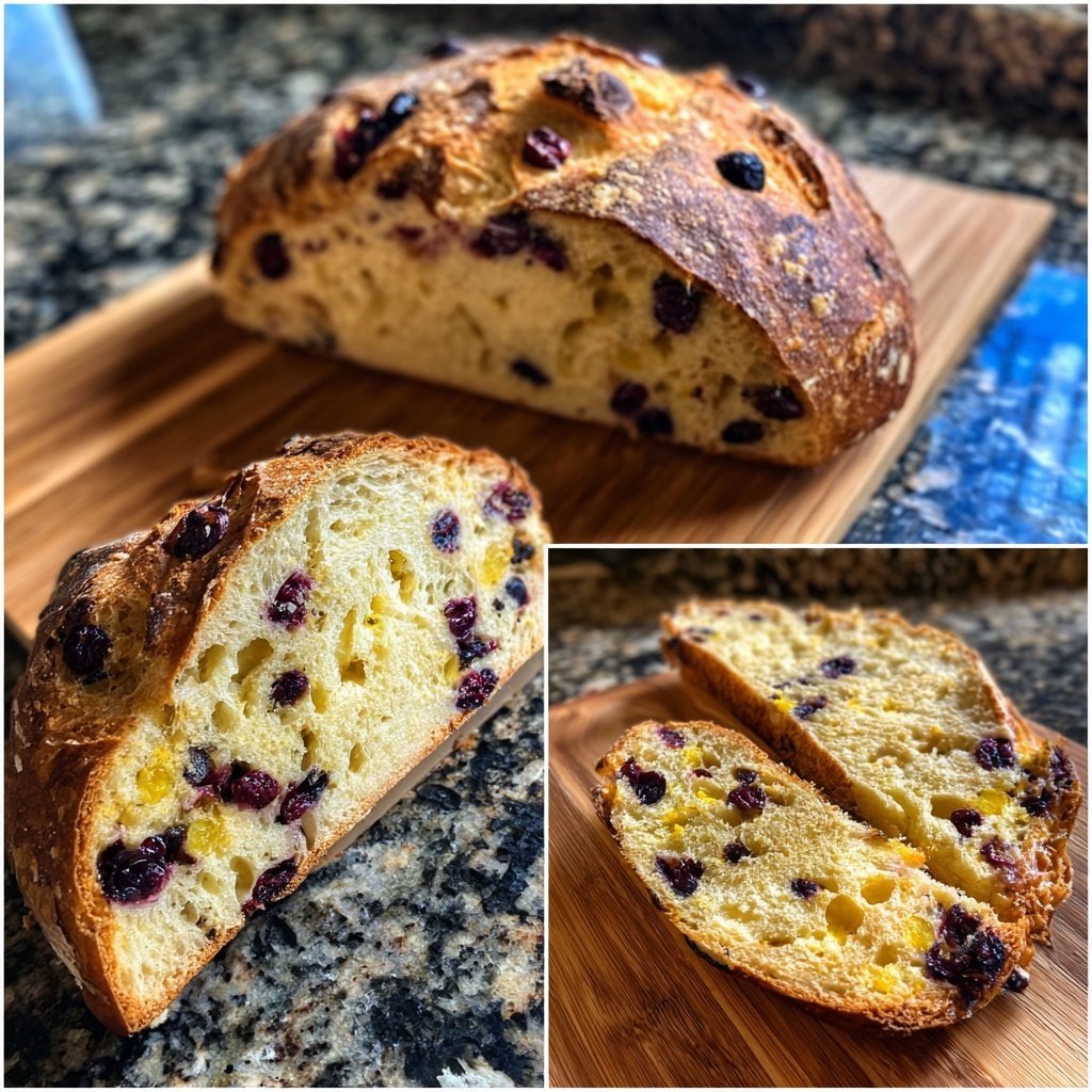 Lemon Blueberry Rustic Bread