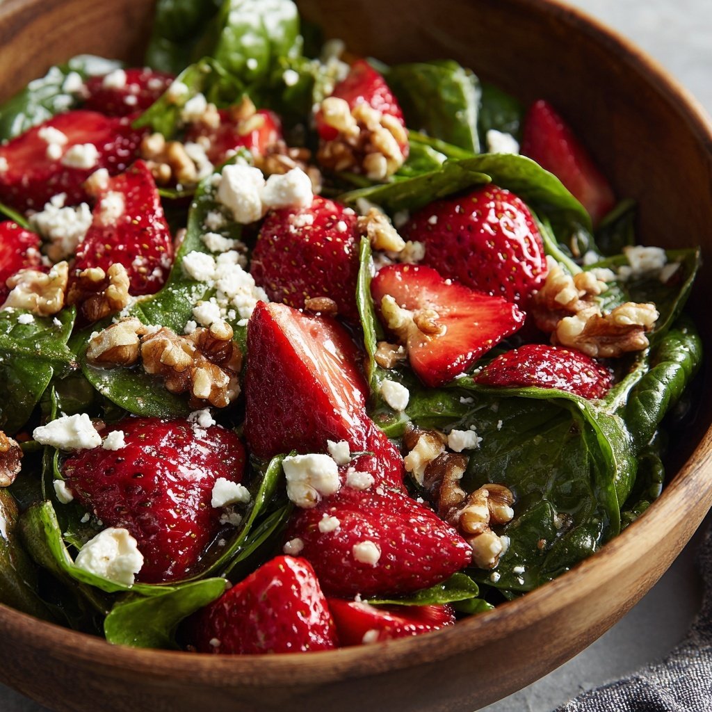 Strawberry Spinach Salad With Feta
