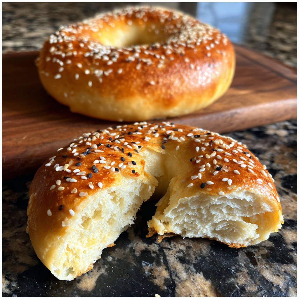 Soft Yogurt Bagels In The Oven
