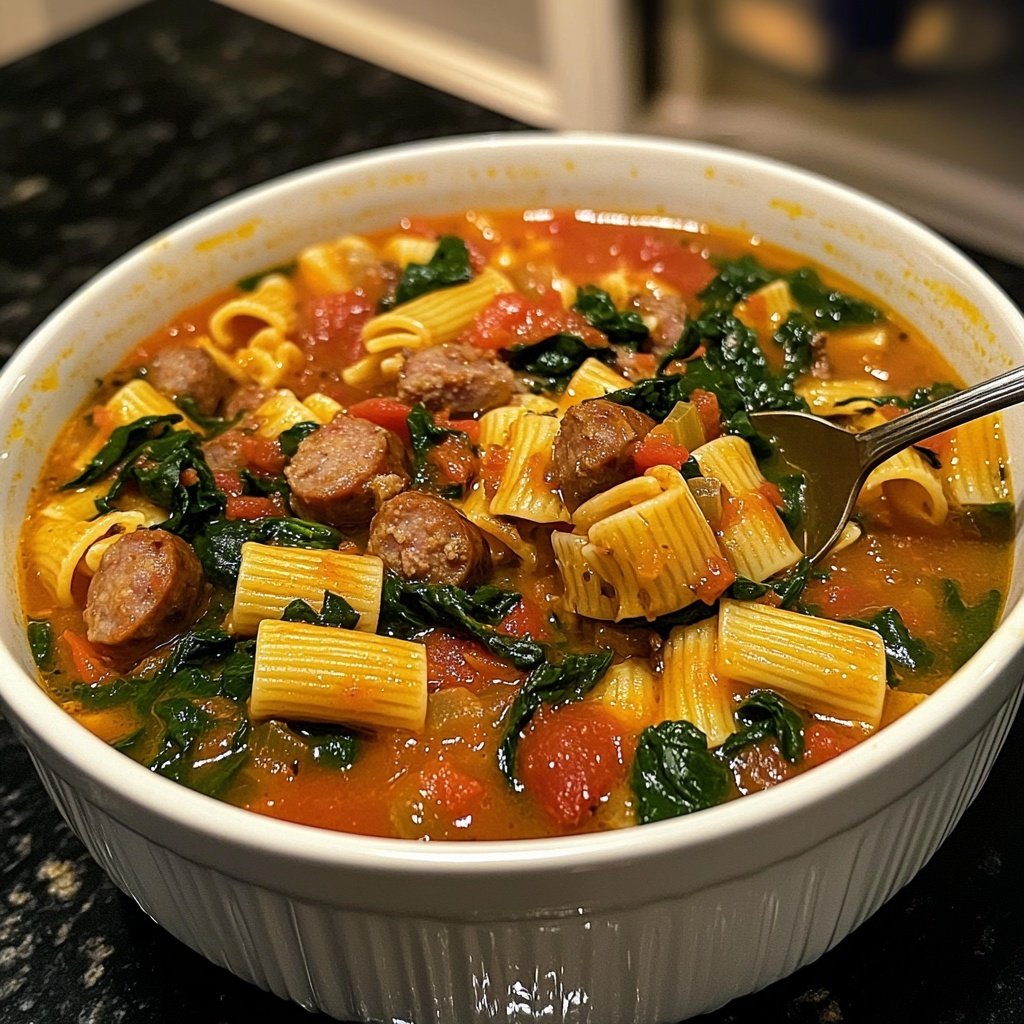 Italian Sausage Pasta Soup