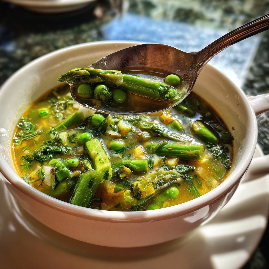 Spring Vegetable Soup With Lemon